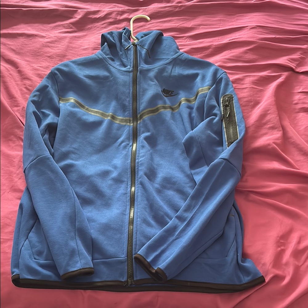 Nike Blue and Gray Zip-Up Jacket